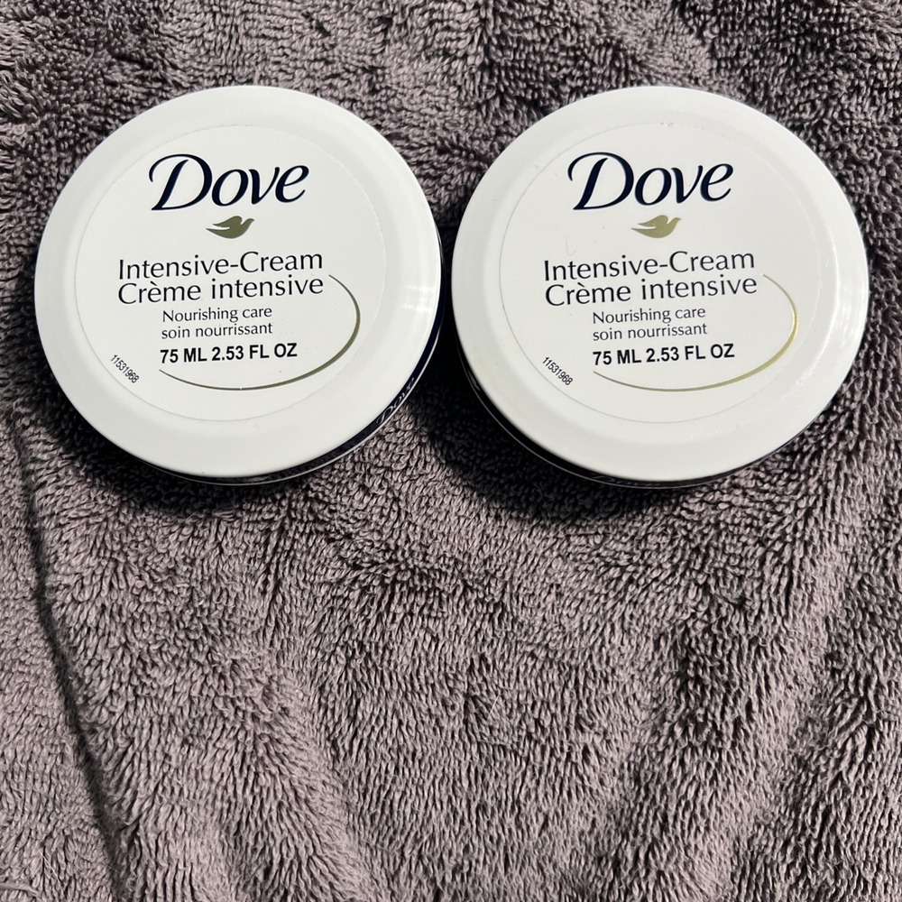 2 *DOVE Intensive Cream Nourishing Skin Care* 2.53oz Travel Jars Lot New Sealed